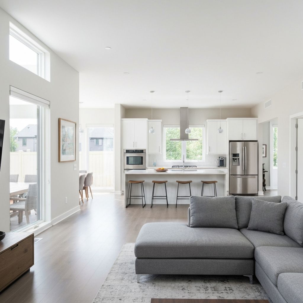 Open Concept Living Space - After